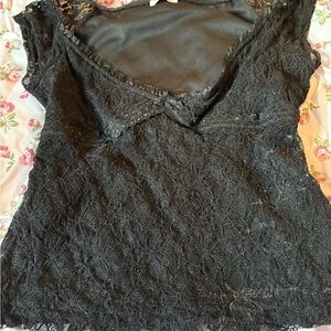 2/35$🍓⭐️ Black Lace V-Neck Shell Top